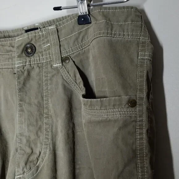Kuhl Mens Pants 30x32 Born In The Mountains Vintage Patinadye Olive Green Hiking - Picture 2 of 16